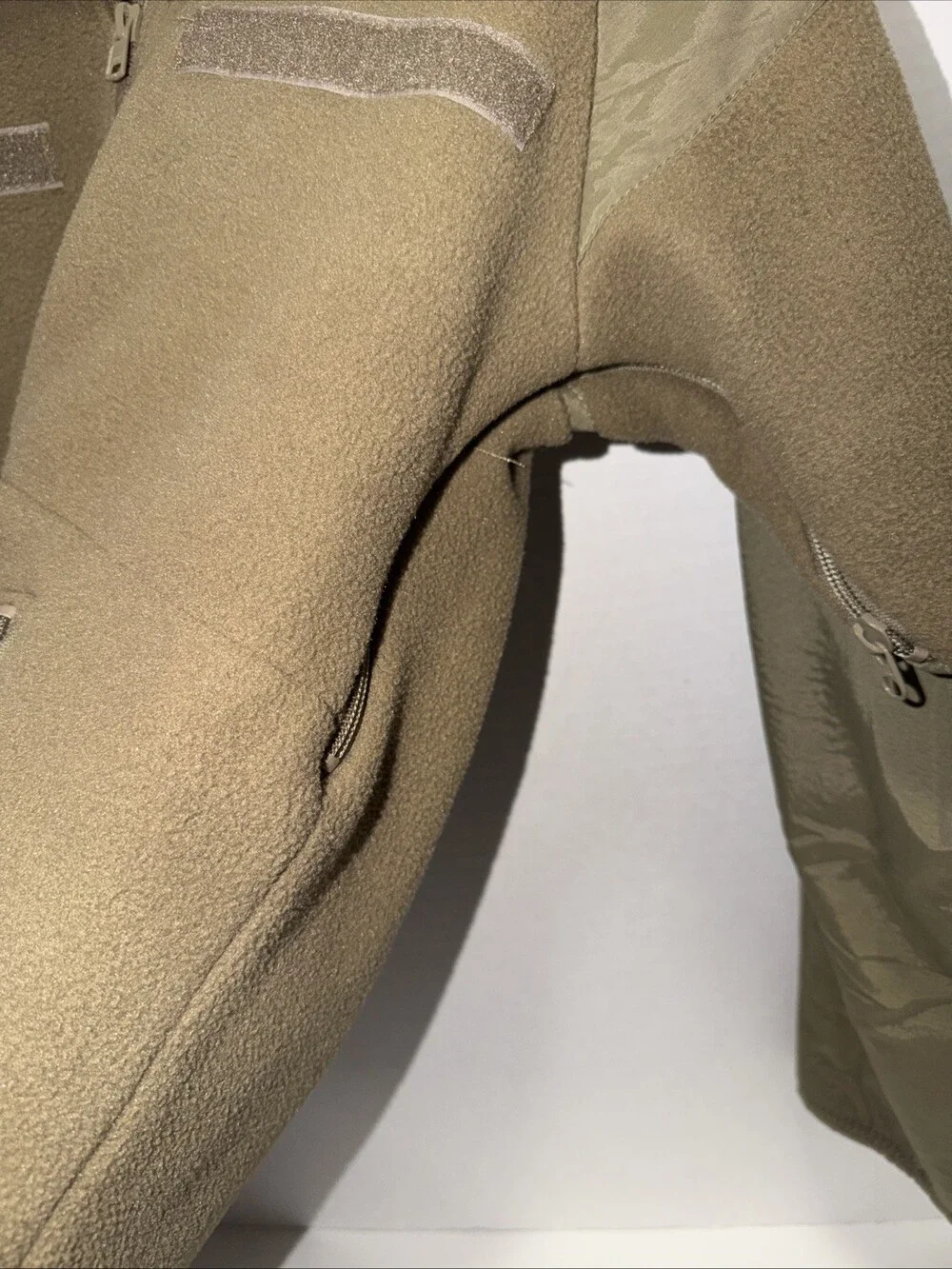 AOS Tactical Theros Fleece Jacket Mens S Tan Polartec Full Zip